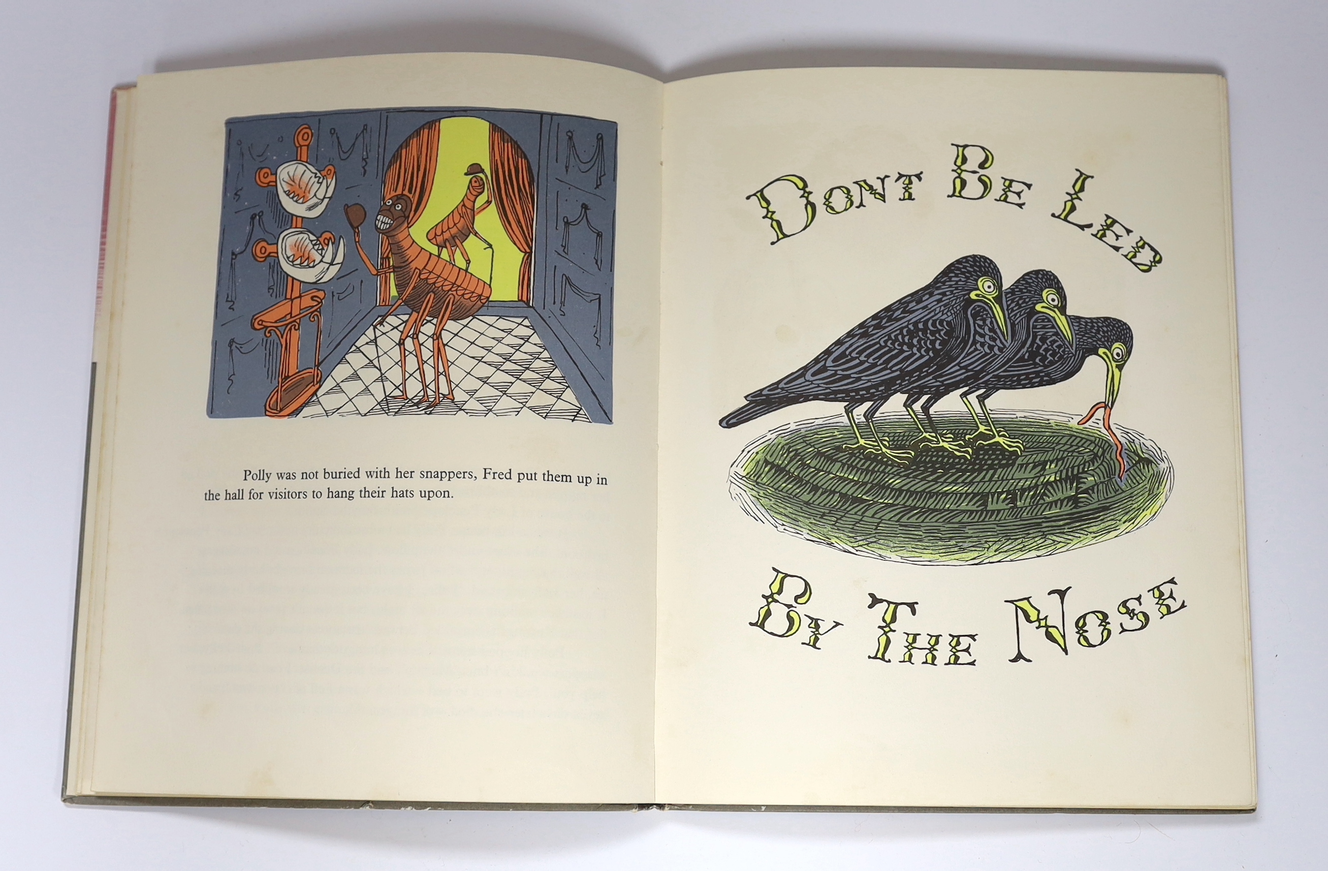 Bawden, Edward - Hold Fast by your Teeth, 1st edition, 4to, pictorial title-page, 9 pictorial sub-titles and 45 illustrations by the author, lithographed in colour, original pictorial boards, Routledge & Kegan Paul Ltd.,